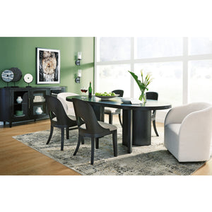 Ensemble de 2 chaises de salle à manger rembourrées en tissu bouclé ivoire - Rowanbeck