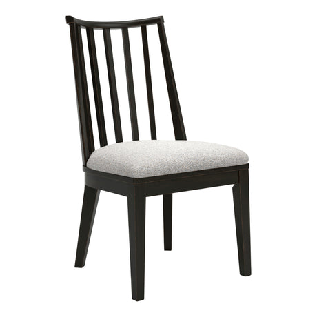 Ensemble de 2 chaises de salle à manger en bois noir - Galliden
