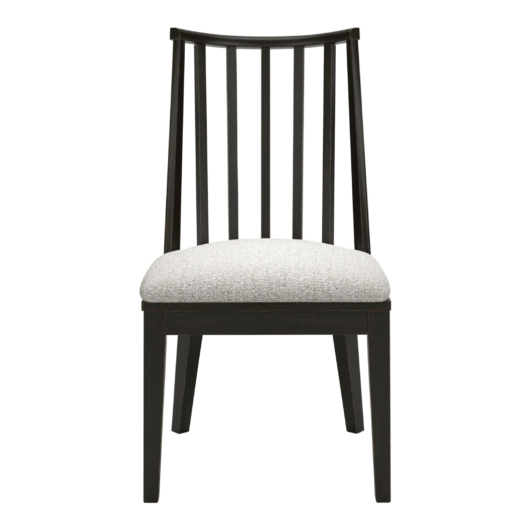 Ensemble de 2 chaises de salle à manger en bois noir - Galliden