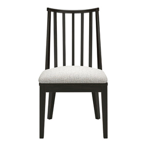 Ensemble de 2 chaises de salle à manger en bois noir - Galliden