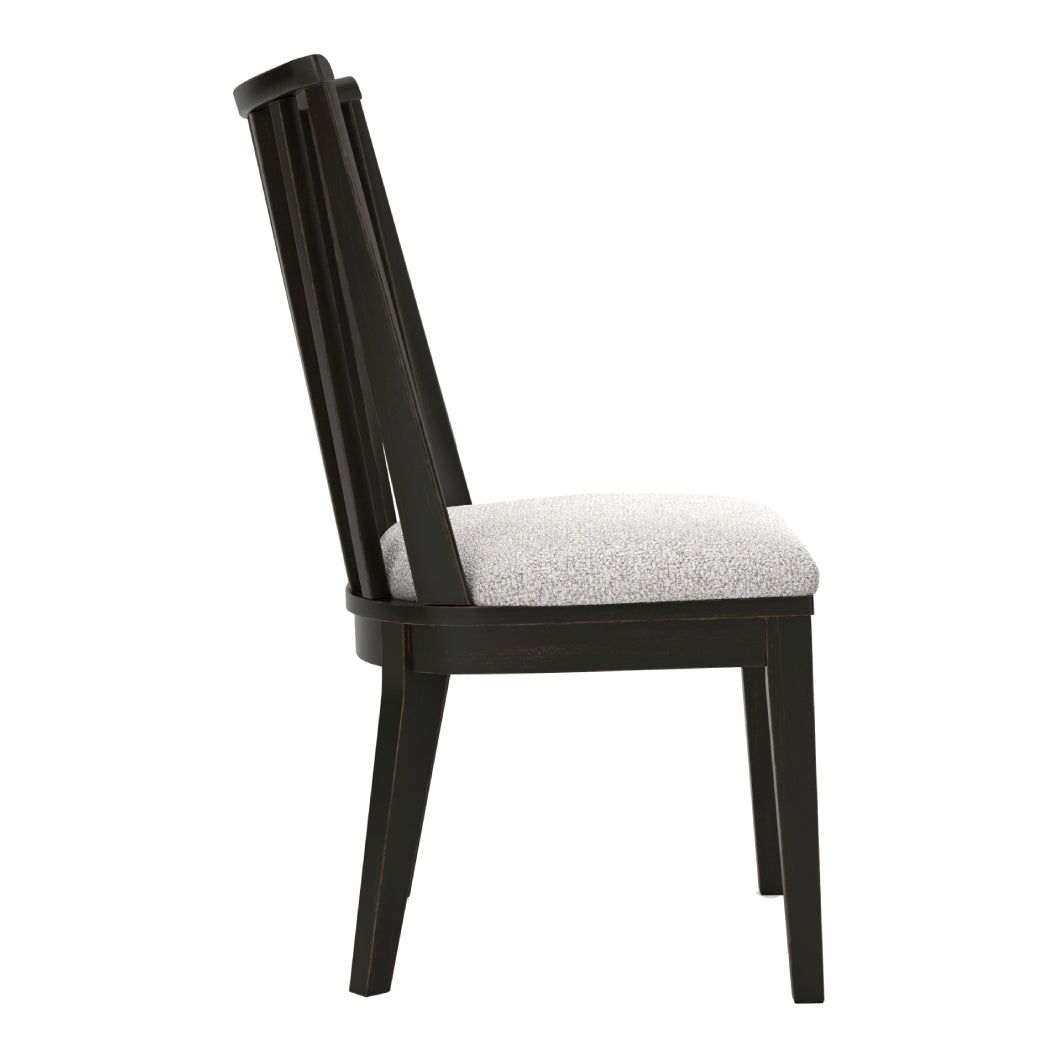 Ensemble de 2 chaises de salle à manger en bois noir - Galliden