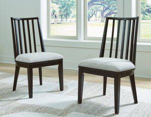 Ensemble de 2 chaises de salle à manger en bois noir - Galliden