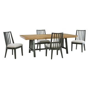 Ensemble de salle à manger en bois et métal avec 4 chaises - Galliden