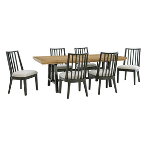 Ensemble de salle à manger en bois et métal avec 6 chaises - Galliden