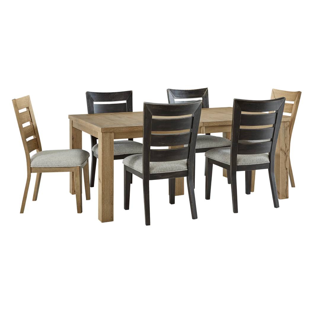 Ensemble de salle à manger avec 6 chaises rembourrées - Galliden