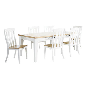Ensemble de salle à manger avec 6 chaises en bois bicolore - Ashbryn