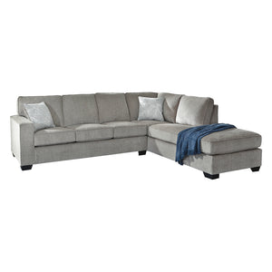 Sofa-lit chaise longue en tissu gris pâle avec matelas mousse mémoire - Altari