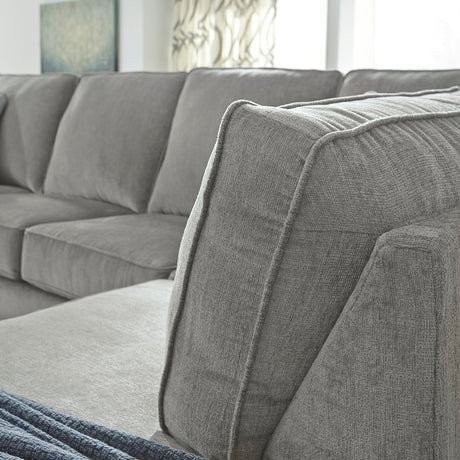 Sofa-lit chaise longue en tissu gris pâle avec matelas mousse mémoire - Altari