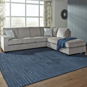 Sofa-lit chaise longue en tissu gris pâle avec matelas mousse mémoire - Altari