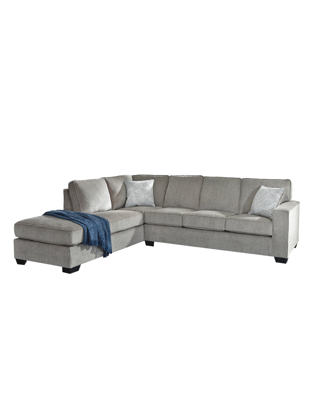 Sofa-lit beige en tissu avec chaise longue gauche - Altari