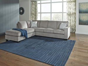 Sofa-lit beige en tissu avec chaise longue gauche - Altari