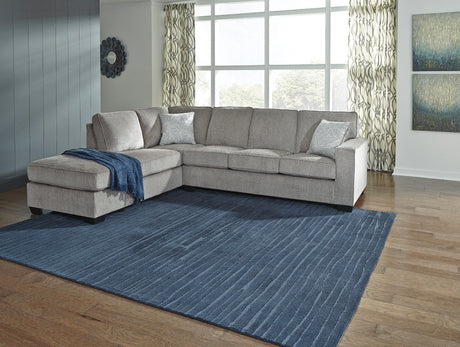Sofa-lit beige en tissu avec chaise longue gauche - Altari
