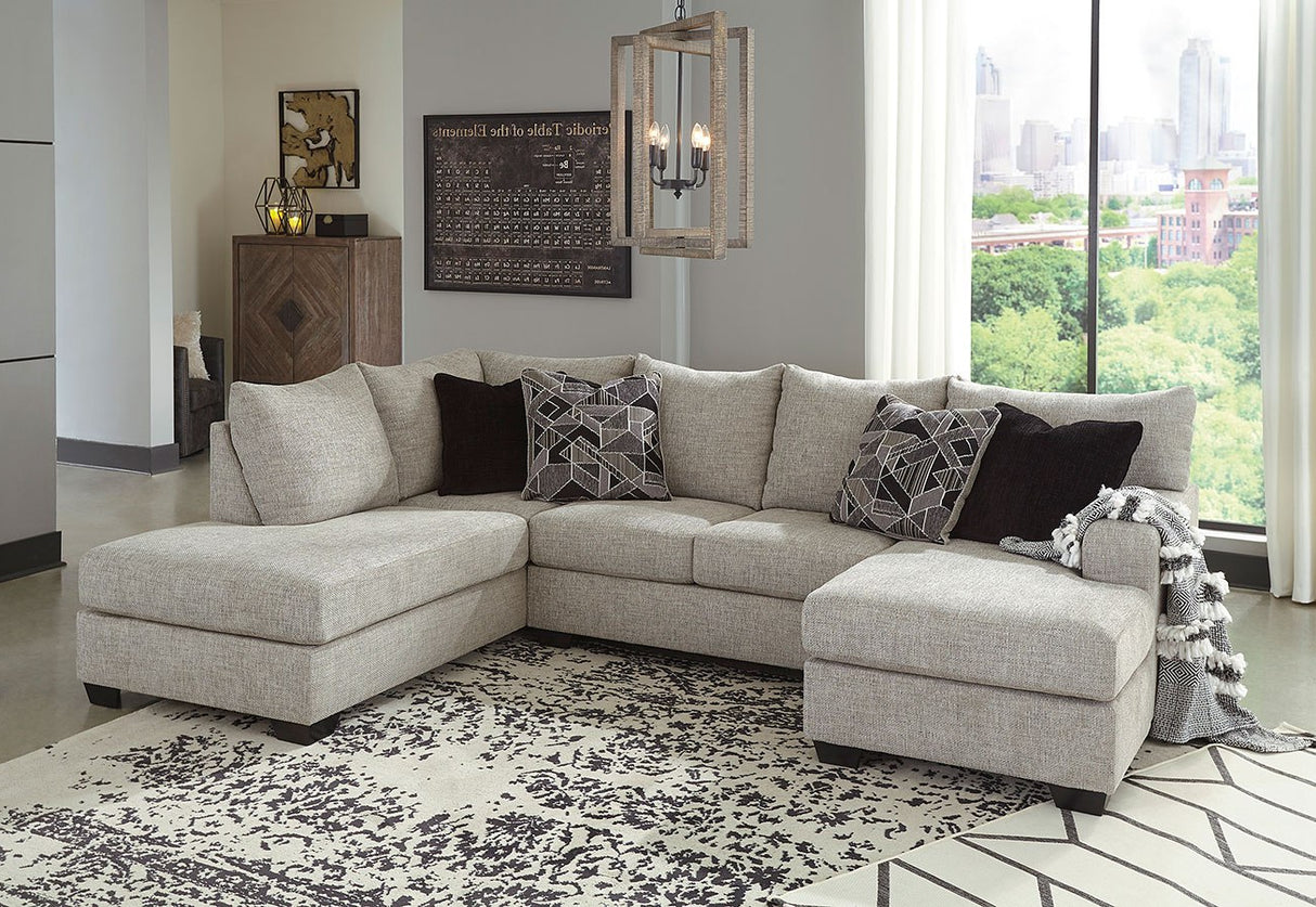 Sectionnel surdimensionné tissu gris Megginson