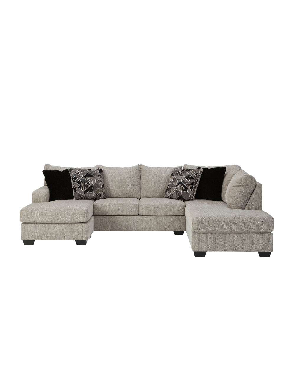 Sectionnel surdimensionné tissu gris Megginson