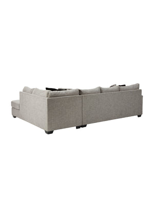 Sectionnel surdimensionné tissu gris Megginson