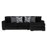 Sofa en velours côtelé noir avec chaise longue - Gabbyleigh