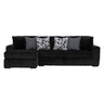 Sofa en velours côtelé noir avec chaise longue - Gabbyleigh