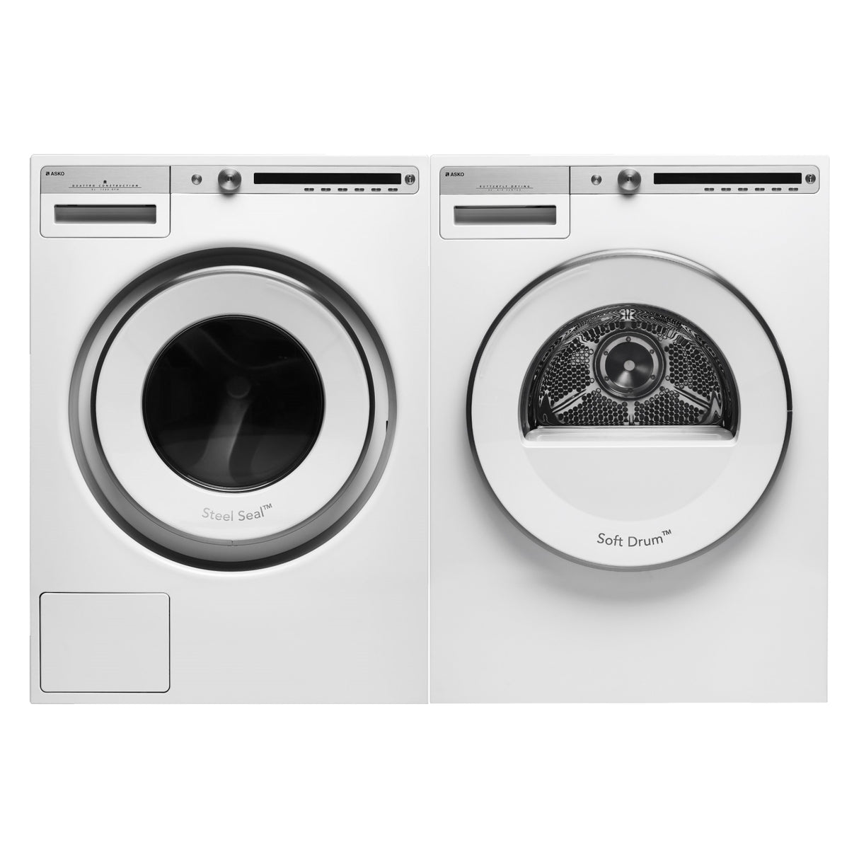 Ensemble de buanderie à chargement frontal blanc
