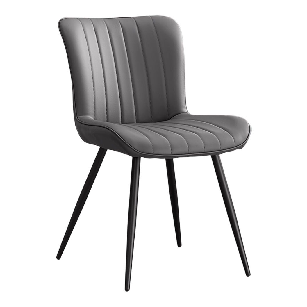 Ensemble de 2 chaises de salle à manger rembourrées aspect cuir - I 1130-1131