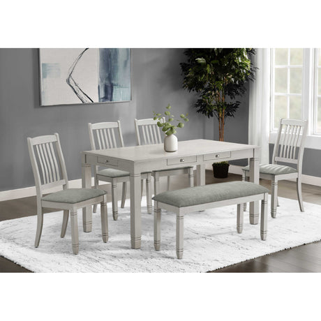 Ensemble de salle à manger avec 4 chaises et 1 banc rembourrés - I 1255-1256-1257