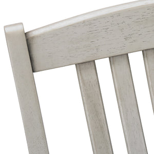 Ensemble de 2 chaises de salle à manger en bois avec assise rembourrée en tissu gris - I 1256