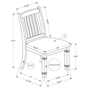 Ensemble de 2 chaises de salle à manger en bois avec assise rembourrée en tissu gris - I 1256