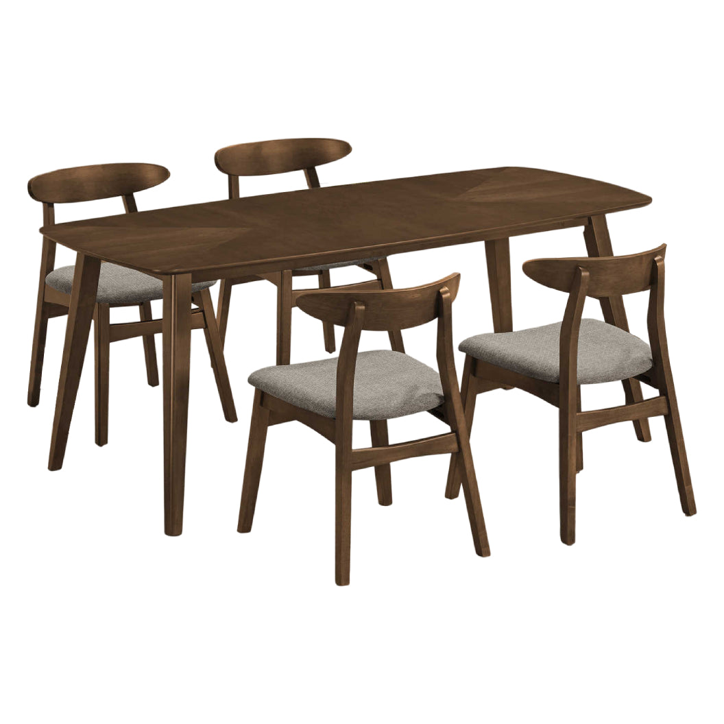 Ensemble de salle à manger avec 4 chaises d'une assise rembourrée - I 1364-1365