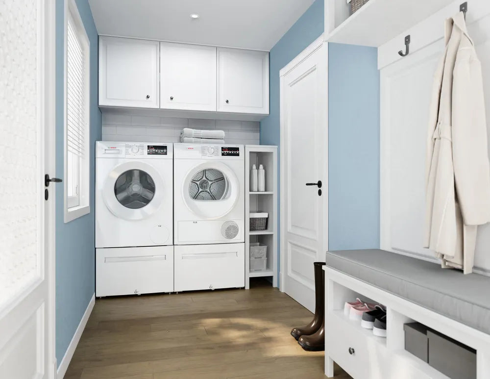 Ensemble de buanderie compact à chargement frontal 24 po, 2,2 pi³ / 4,0 pi³ Blanc - Série 300