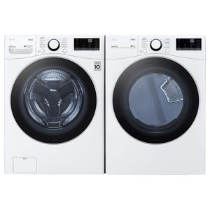 Ensemble de buanderie à chargement frontal 5,2 pi³ / 7,4 pi³  blanc - 3600W