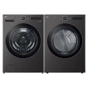 Ensemble de buanderie à chargement frontal acier noir - 6700B