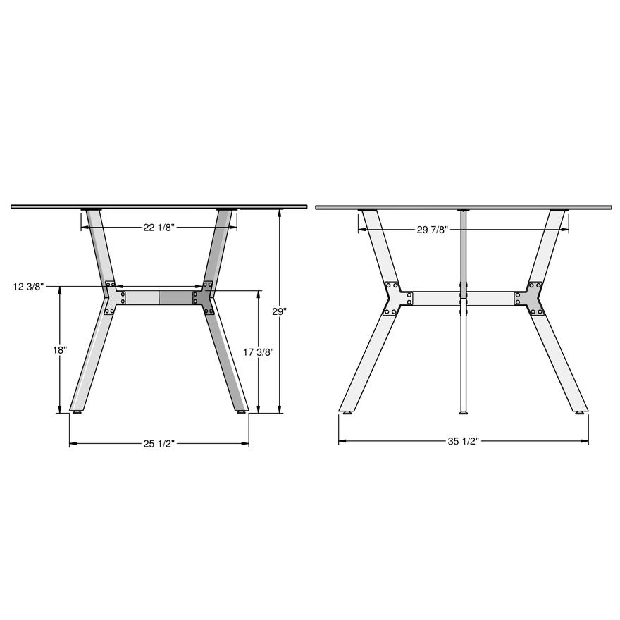 Table de salle à manger ronde en bois brun et métal - Norcross