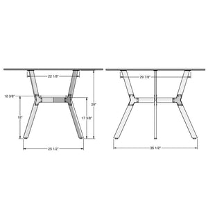 Table de salle à manger ronde en bois brun et métal - Norcross