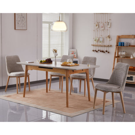 Ensemble de salle à manger avec 4 chaises rembourrées - Valencia