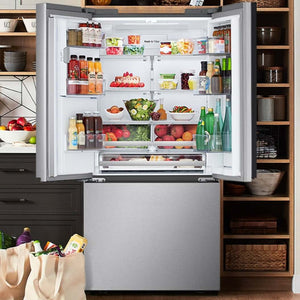 Réfrigérateur à portes françaises 33 po, 24,5 pi³ Inox avec InstaView Door-in-Door, Craft Ice