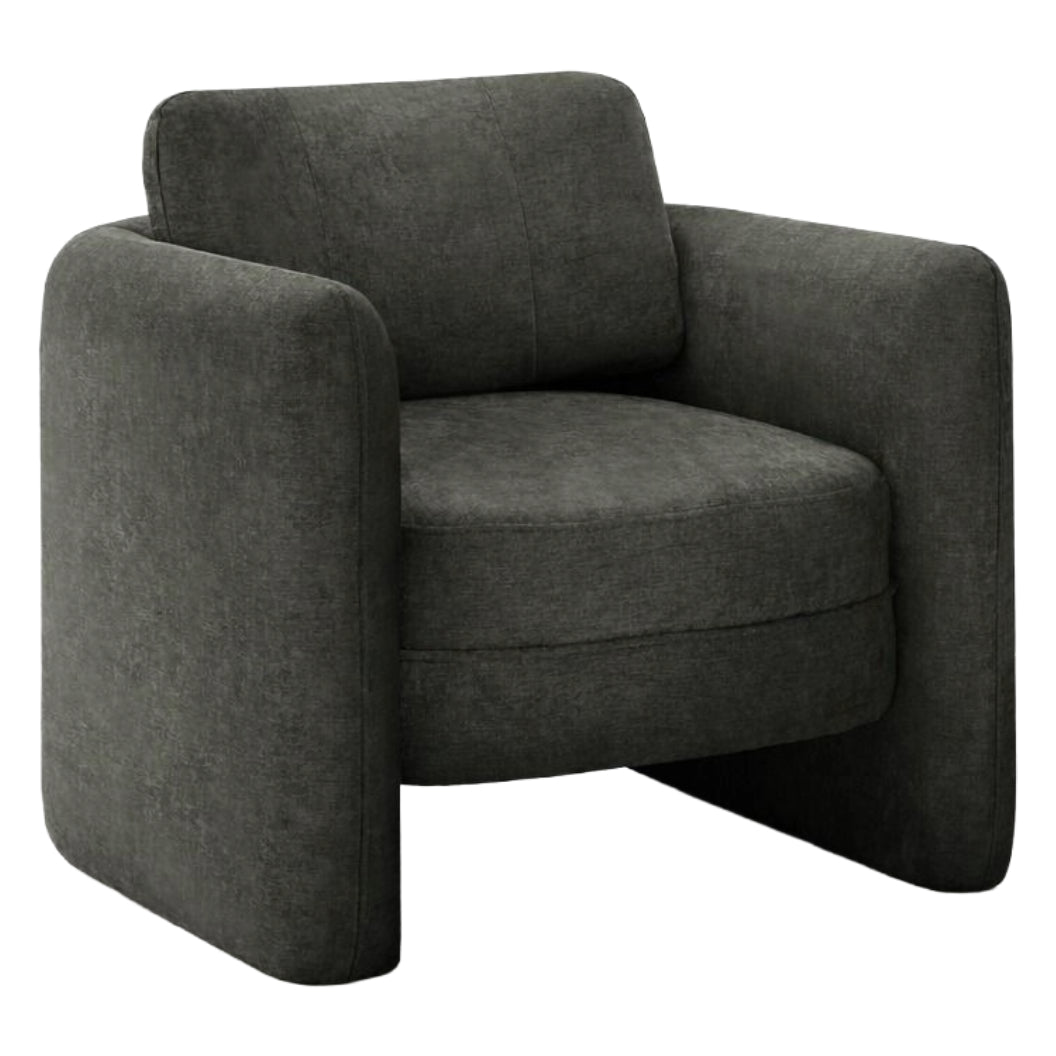 Fauteuil en tissu noir - Moore