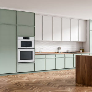 Four encastrable combiné électrique 30po, 5,1 pi³ en verre blanc - Bespoke
