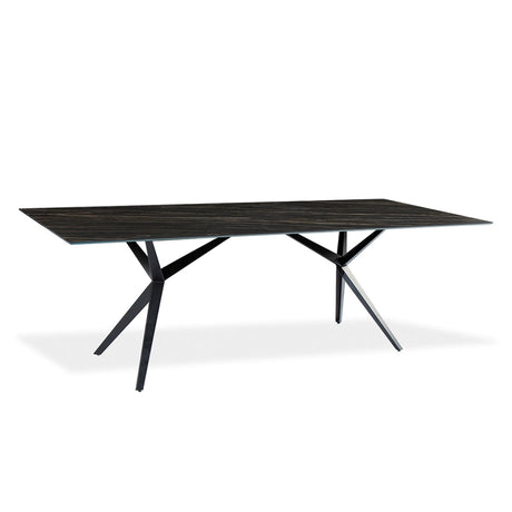 Table de salle à manger rectangulaire en céramique avec métal - Urby