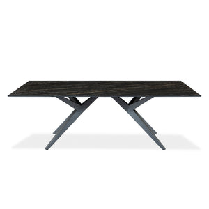 Table de salle à manger rectangulaire en céramique et métal - Jack