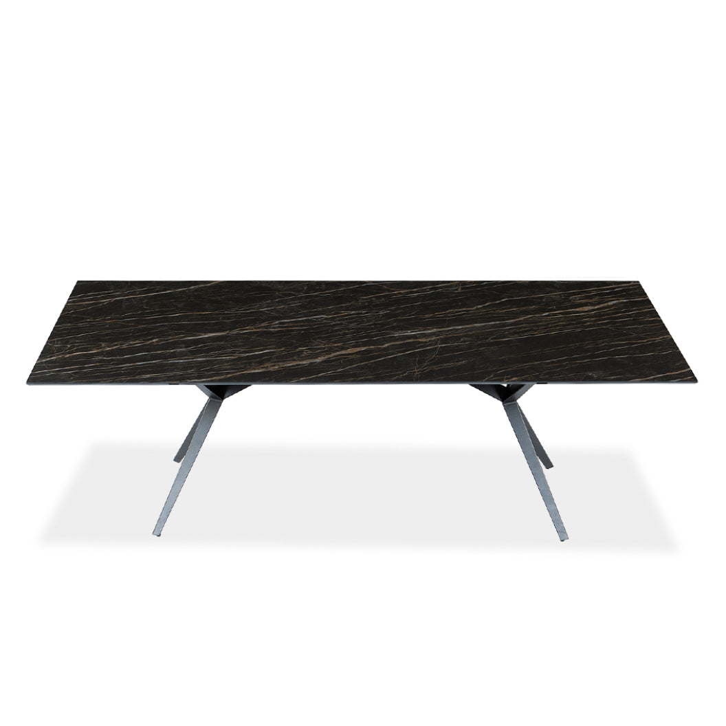 Table de salle à manger rectangulaire en céramique avec métal - Urby