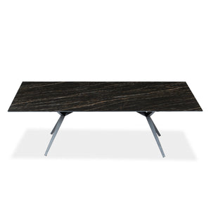 Table de salle à manger rectangulaire en céramique avec métal - Urby
