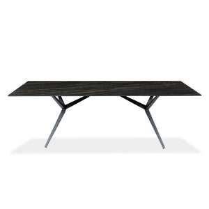 Table de salle à manger rectangulaire en céramique avec métal - Urby