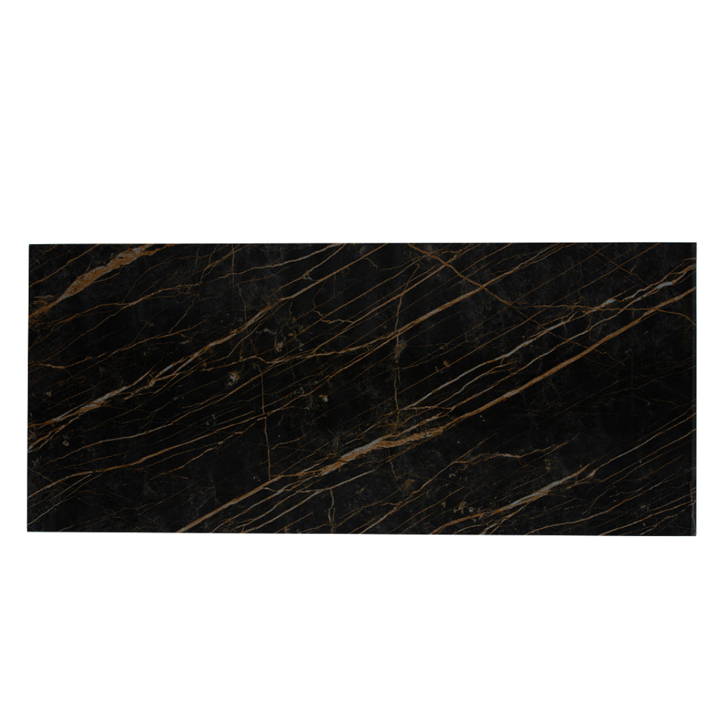 Table de salle à manger rectangulaire en céramique et métal - Jack