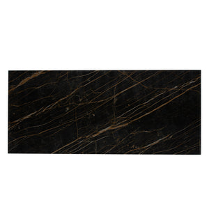 Table de salle à manger rectangulaire en céramique et métal - Jack