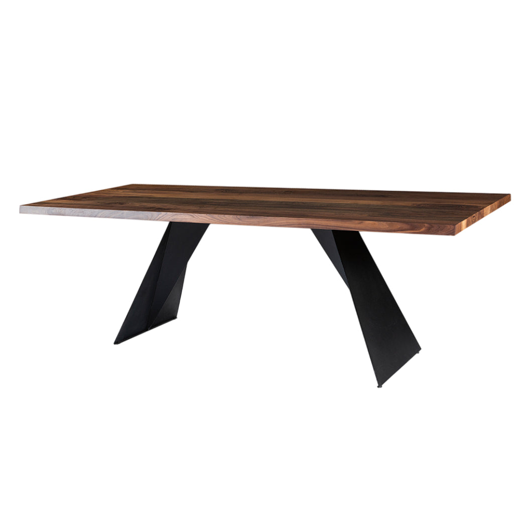 Table de salle à manger rectangulaire en bois de noyer - Hugo