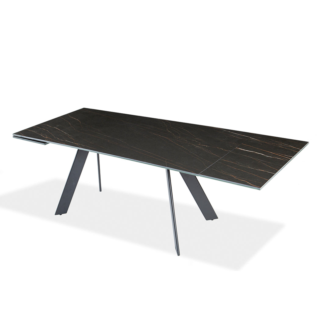 Table de salle à manger rectangulaire avec rallonge en céramique - Oliver