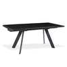 Table de salle à manger extensible en porcelaine/céramique et métal - Oliver