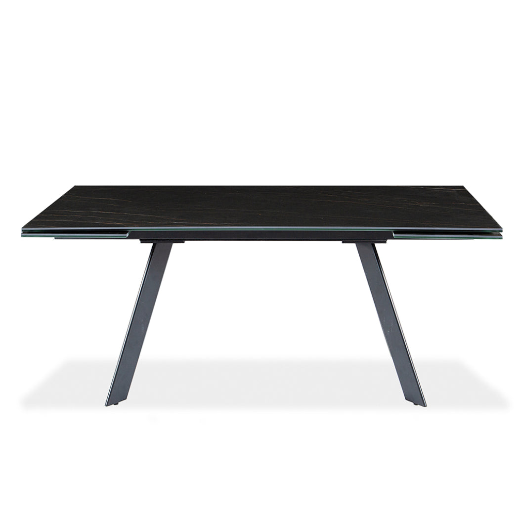 Table de salle à manger rectangulaire avec rallonge en céramique - Oliver