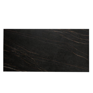 Table de salle à manger rectangulaire avec rallonge en céramique - Oliver