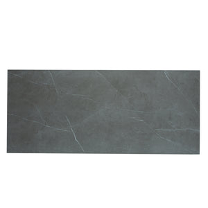 Table de salle à manger rectangulaire en céramique et en bois - Luciano