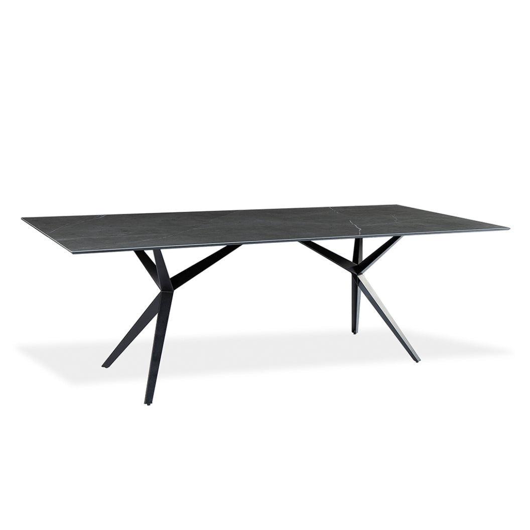 Table de salle à manger rectangulaire en céramique avec métal - Urby